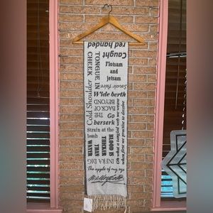 NWT Cashmere Scottish Quotes Scarf